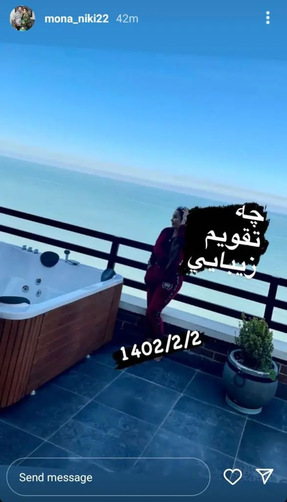 همسر علیرضا نیکبخت نمایی از ویلای لاکچری شان را لو داد