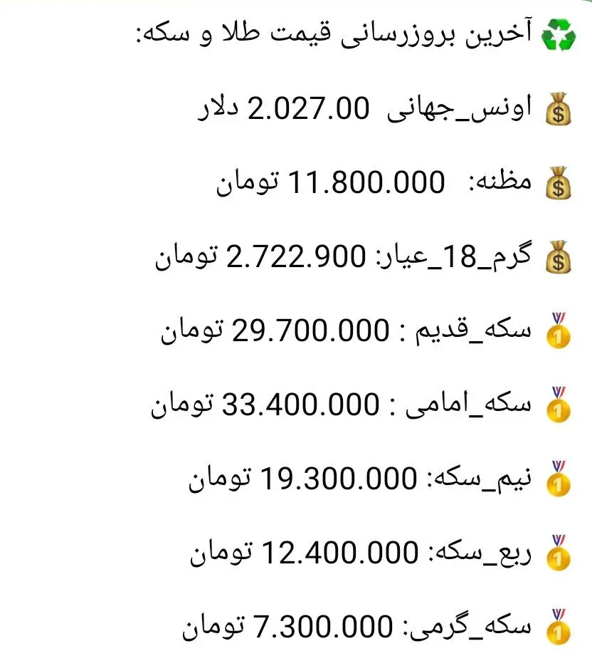 قیمت طلا و سکه 14 اردیبهشت