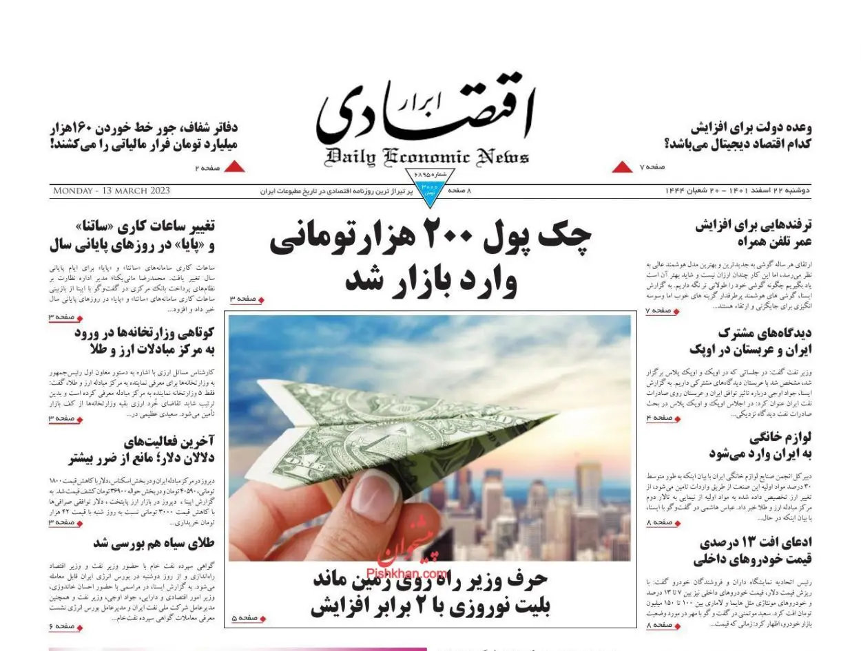 روزنامه ابرار اقتصادی