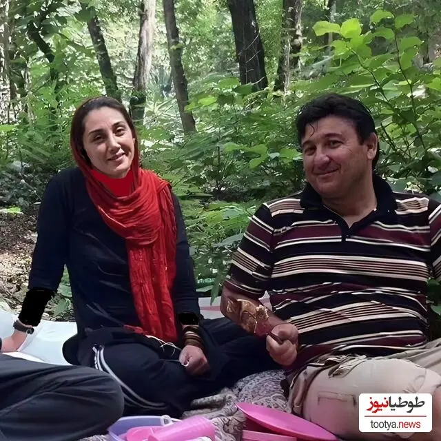 هدیه تهرانی و برادرش در طبیعت