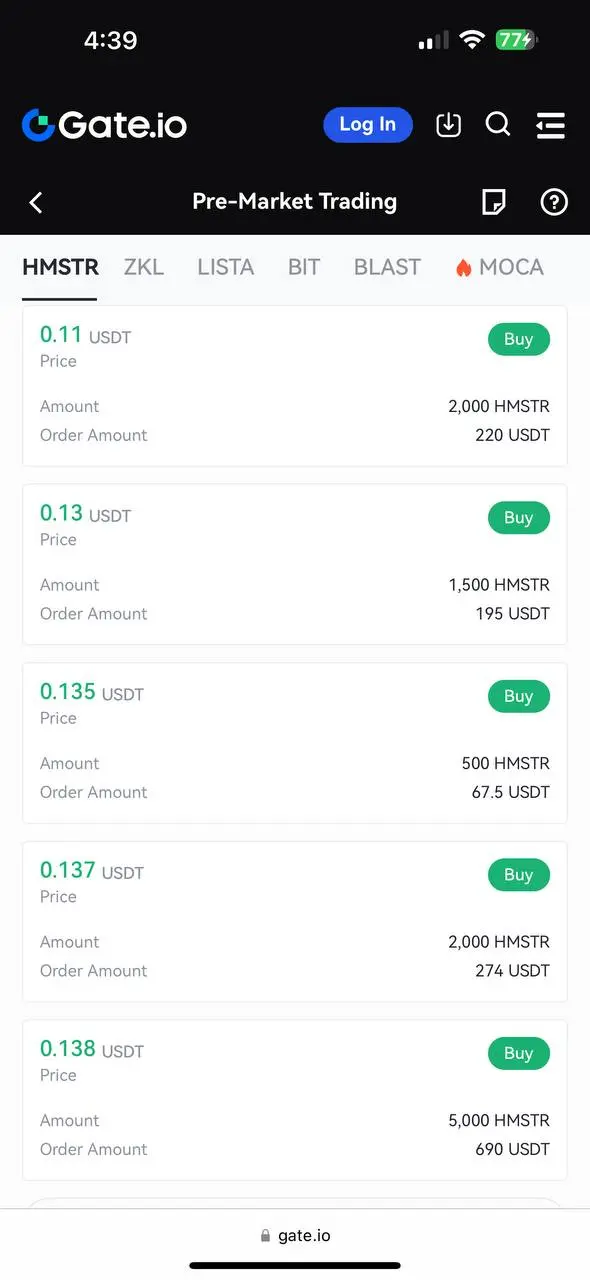 همستر در صرافی gate لیست شد