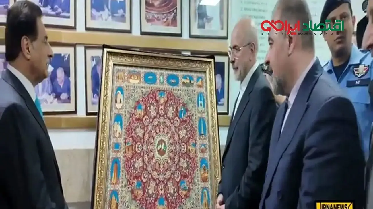 هدیه نفیس قالیباف به رئیس مجلس پاکستان