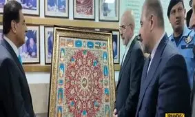 هدیه نفیس قالیباف به رئیس مجلس پاکستان