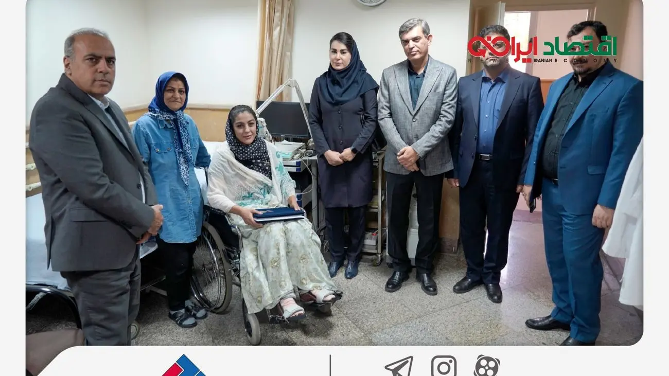 عیادت مدیران بیمه ملت از نماینده سانحهدیده شرکت
