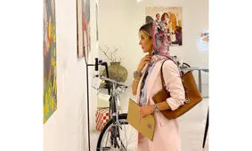 استایل شیک مینا مختاری در بارداری با زیورآلات برند + عکس ها