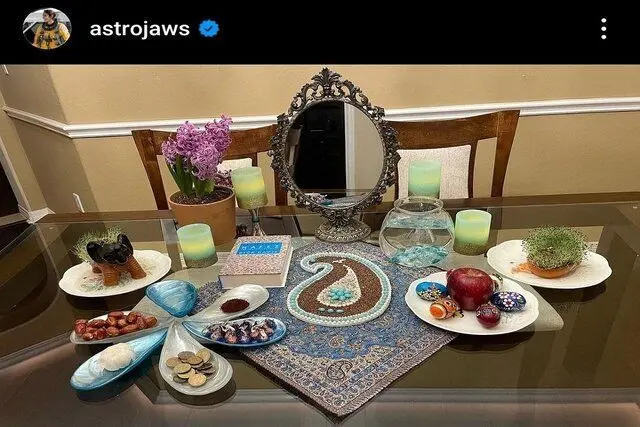 تصویر خارق‌العاده سفره هفت‌سین در فضا!