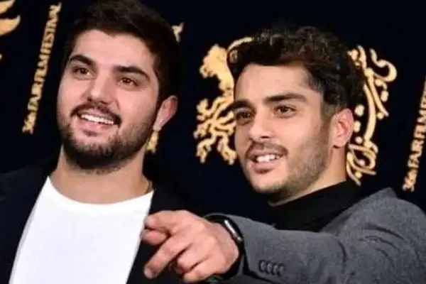 عکس جذاب از سینا مهراد آقازاده ایرانی در کنار برادرزاده دو رگه اش / ژن برتر و زیبا !