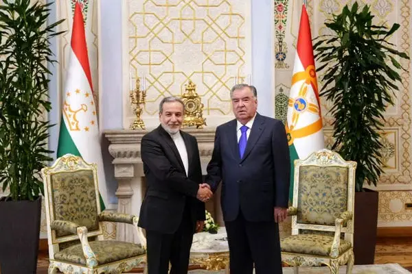 دیدار وزیر امور خارجه با رئیس‌جمهور تاجیکستان