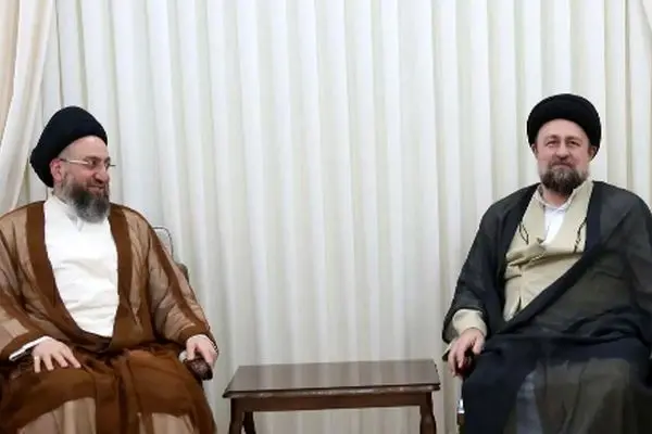 حکیم در دیدار با  سید حسن خمینی: تضعیف ایران به زیان همه خواهد بود