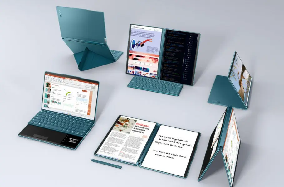 لنوو از لپتاپ Yoga Book 9i با دو نمایشگر 13 اینچی OLED رونمایی کرد