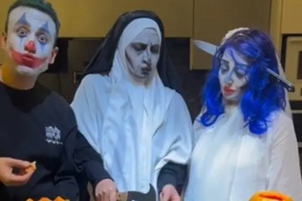 هالووین جذاب فاطمه گودرزی به همراه پسر و عروسش؛ ویدیویی که دل همه را برد! + فیلم