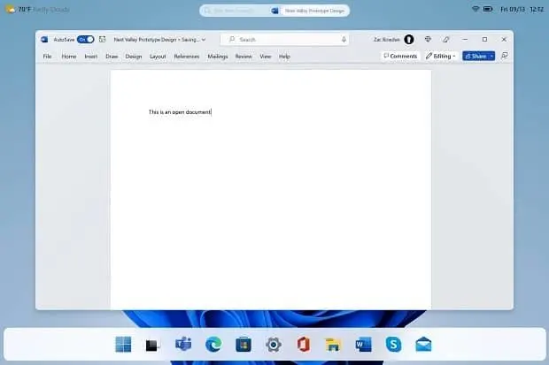 رابط کاربری Windows 12