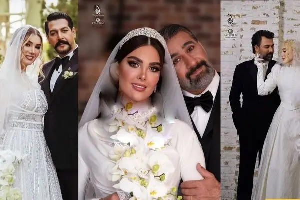 ژست‌های عاشقانه و خاص هنرمندان ایرانی در عروسی؛ کامران تفتی، متین ستوده و دیگران