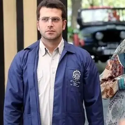 عکس صمیمی بی بی و روزبه حصاری در پشت صحنه سریال بچه مهندس!