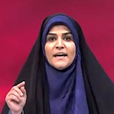 عکس لو رفته از استایل لاکچری سحر امامی خارج از قاب تلویزیون 