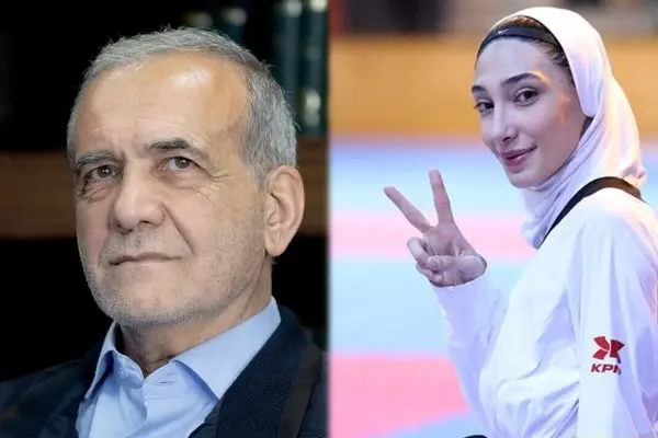 جنجال عجیب به خاطر درخواست مبینا نعمت زاده از مسعود پزشکیان+ فیلم 