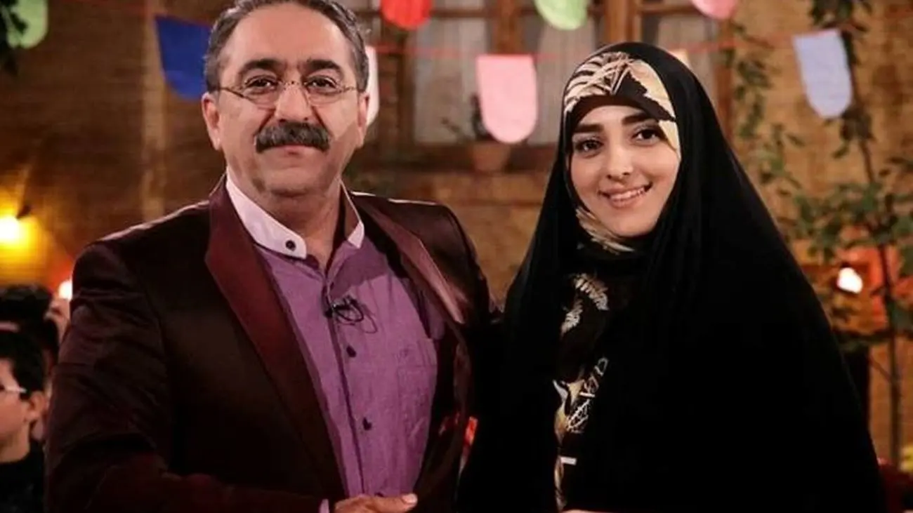 جلف بازی ستاره سادات قطبی / خانم مجری با شوهر خیلی پیرش عشق می کند !