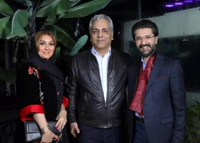 امیرحسین مدرس و همسرش و مهران مدیری
