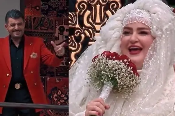 فیلم دیدنی از حضور محمود شهریاری در عروسی نعیمه نظام‌دوست