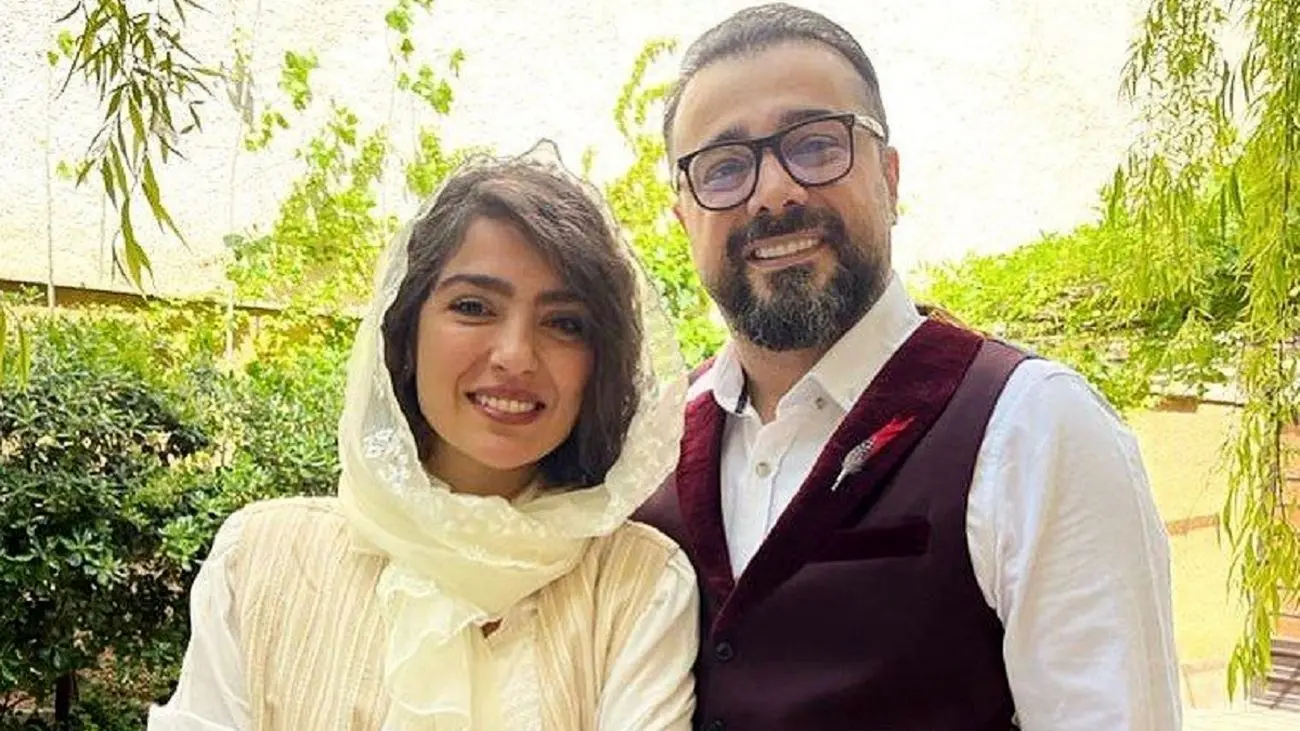عاشقانه جذاب نوعروس و داماد سینما ایران + عکس سپند امیرسلیمانی