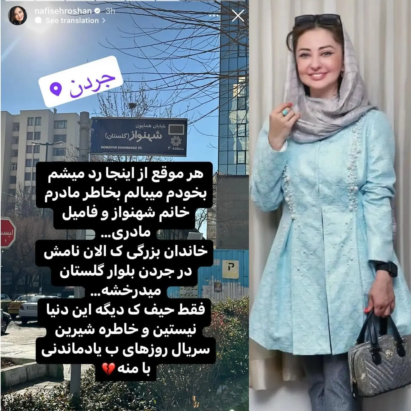 خانم بازیگر با فامیلی مادرش در جردن فخر فروخت