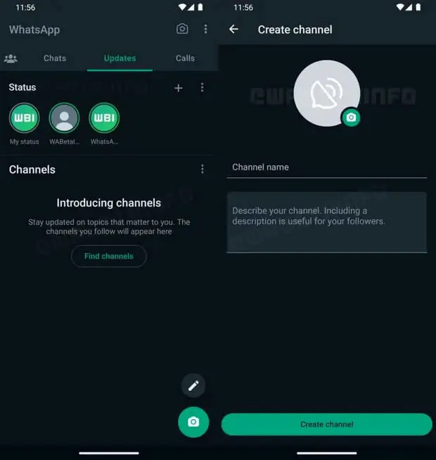 اولین تصویر از کانال واتساپ